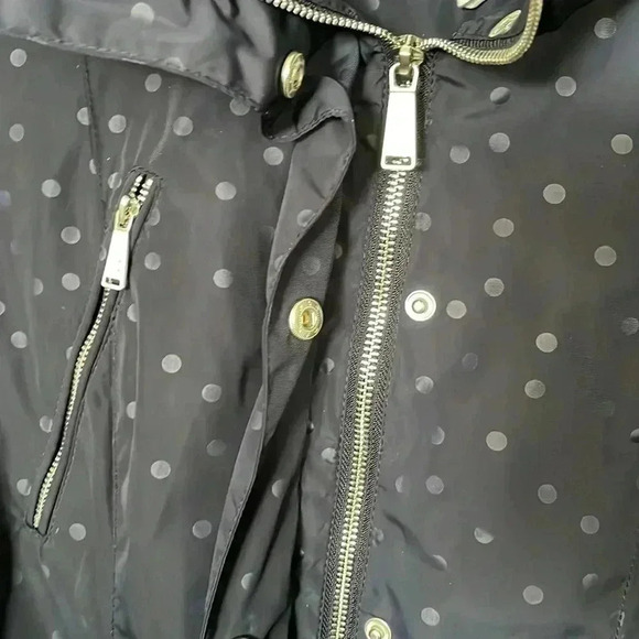 ❤️2/$50❤️BCBGGeneration Navy Blue Poke Dot Fall/Spring Trench Jacket- M - Picture 2 of 8